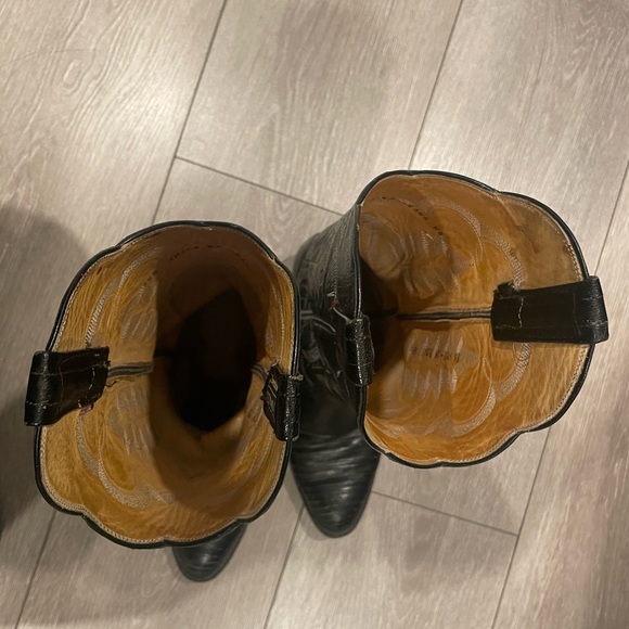 Panhandle Slim Texas Cowboy Genuine Leather Boots - Picture 4 of 5